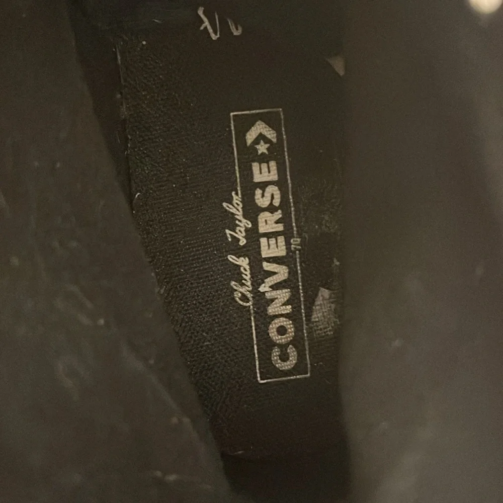CONVERSE Chuck Taylor All Star High Tops Black Suede, White fleck. 8 - Picture 10 of 16